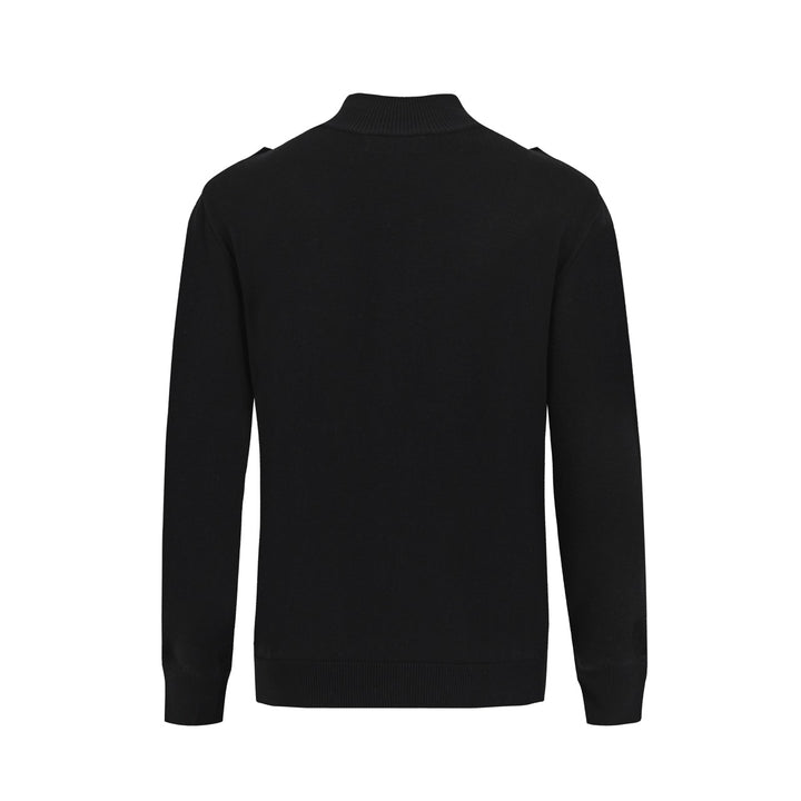 Herre Sort Skull Punk Lomme Rullekrave Lynlås Strik Cardigan