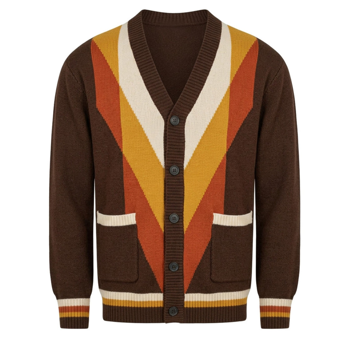 Jaqueta masculina jacquard tigre amarela