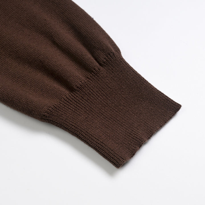 Cardigan en maille à portrait artistique des années 70 pour femme - Longueur courte
