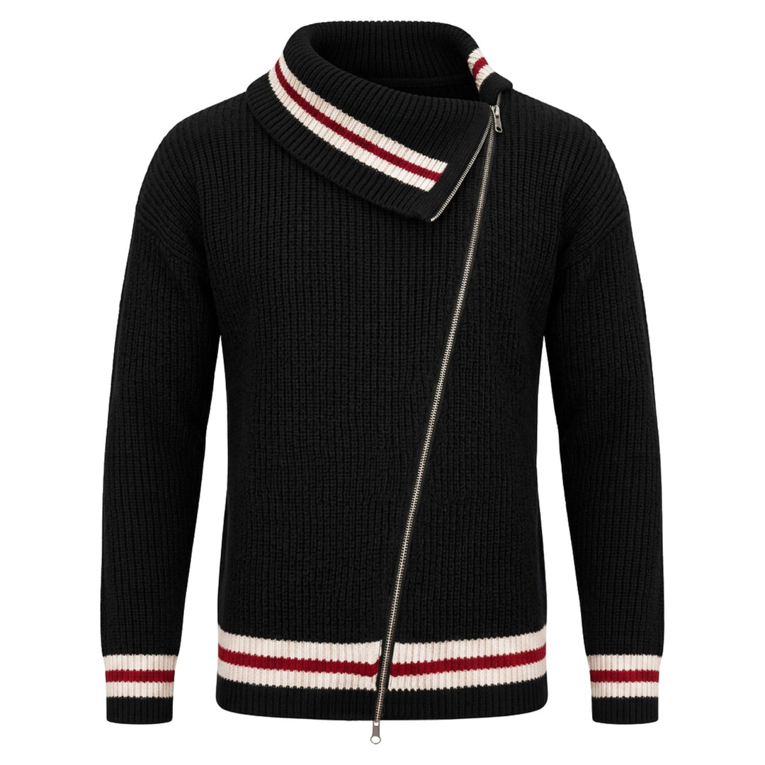 Herren Vintage Braun Klassische Karo Jacquard Strickjacke
