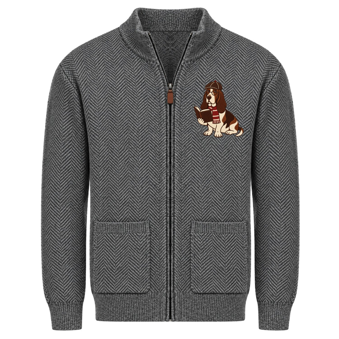 Felpa giacca da uomo gialla tigre jacquard