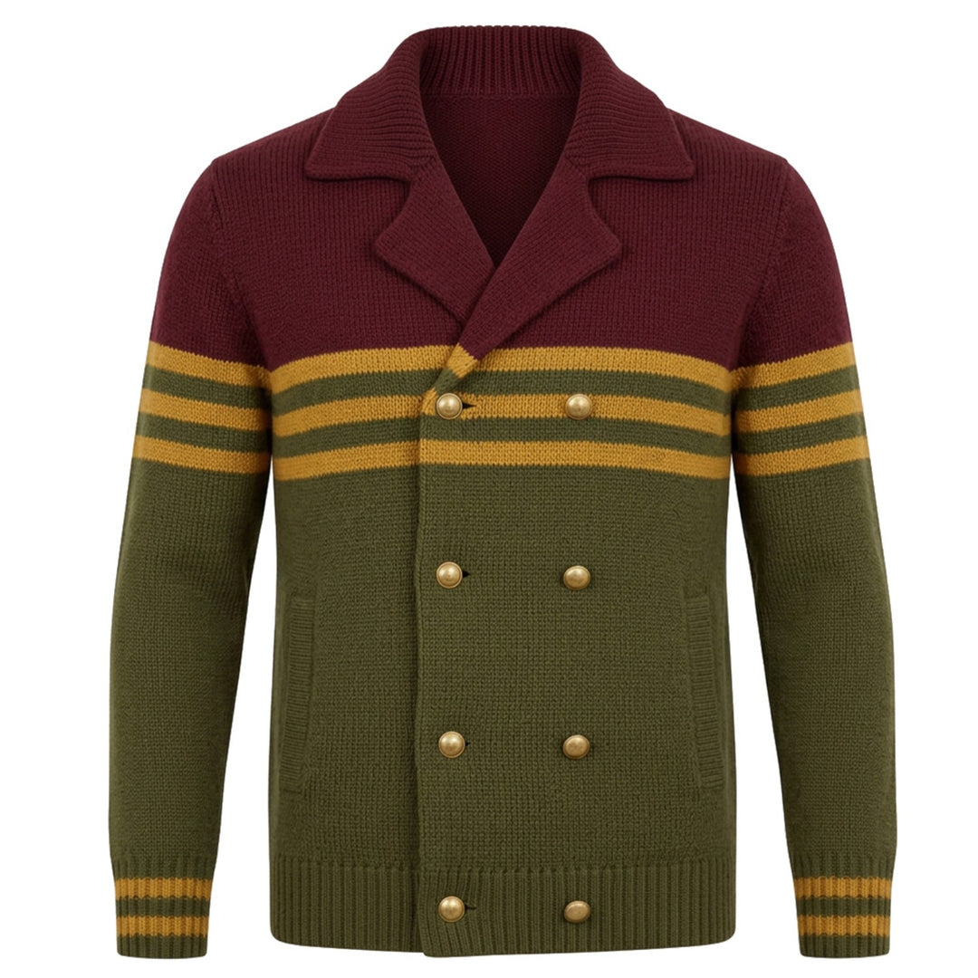 Sweater jacket jacquard tigre jaune pour homme