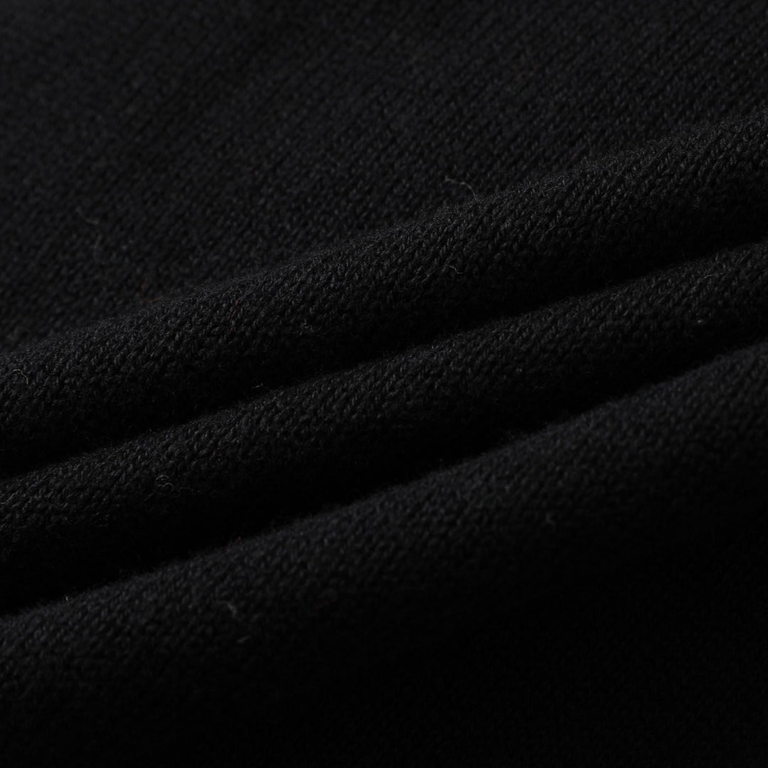 Maglione jacquard retrò anni '70 nero con Bulldog Francese da uomo
