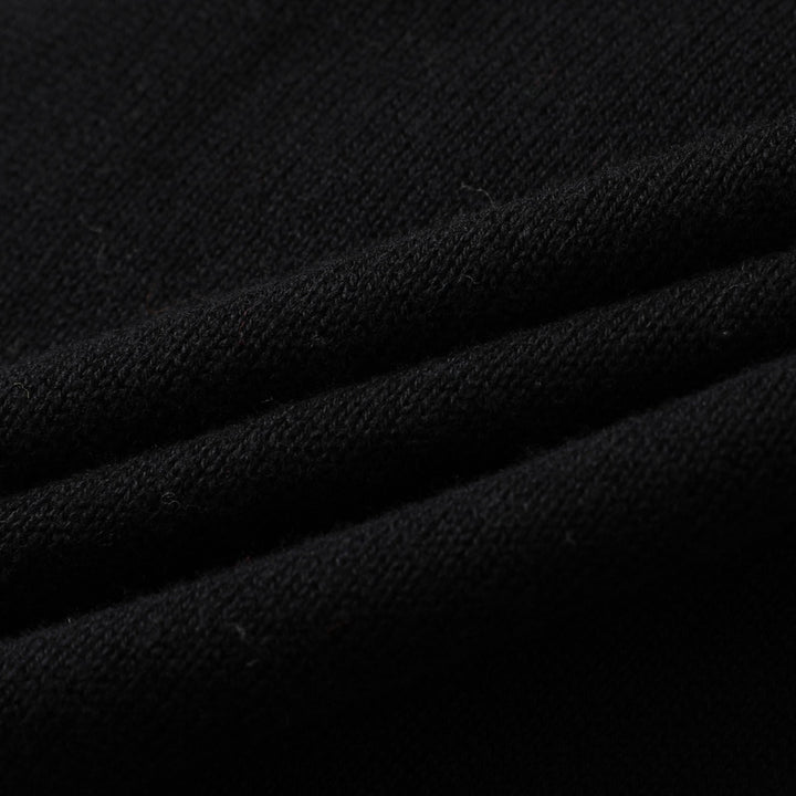 Maglione jacquard retrò anni '70 nero con Bulldog Francese da uomo