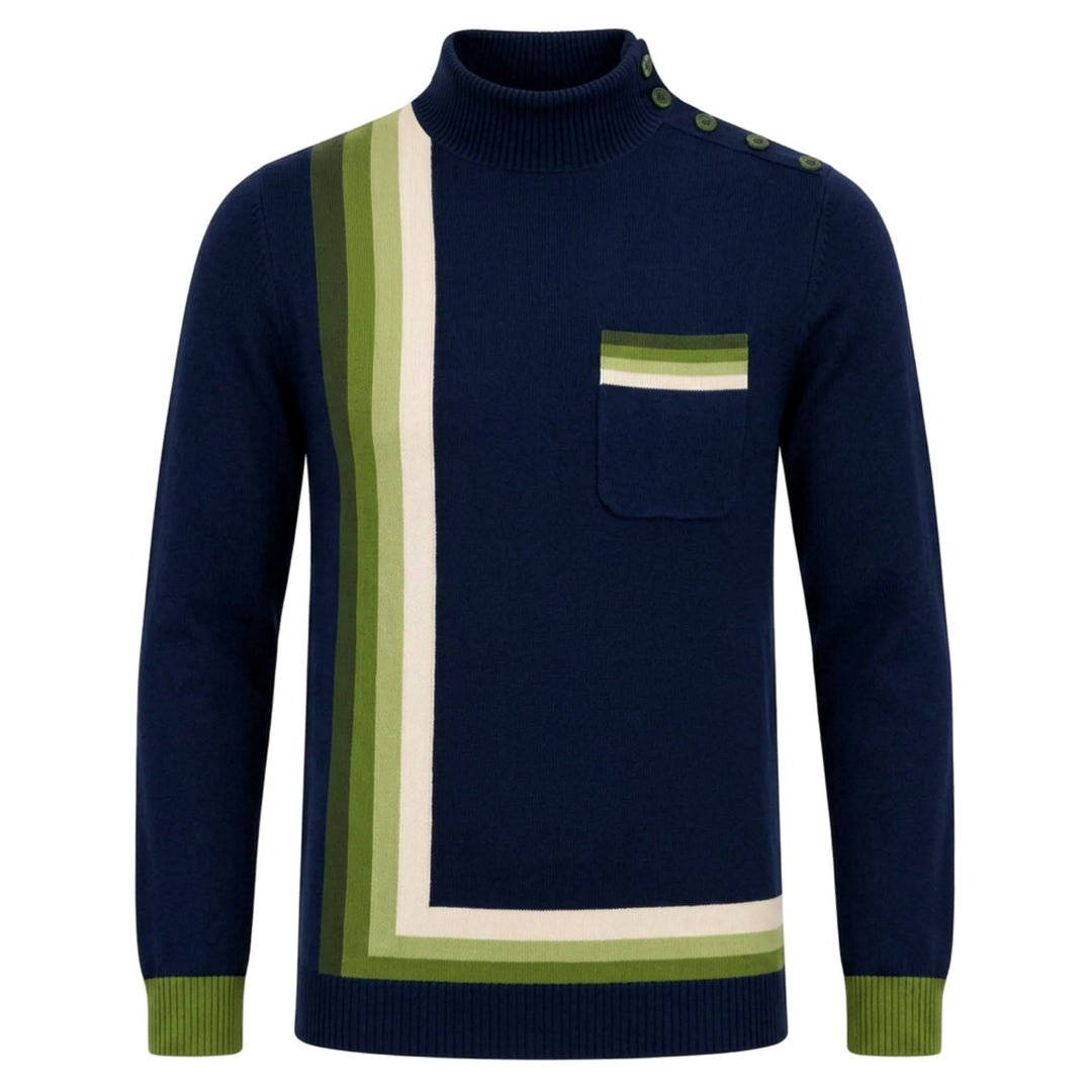 Polo de punto clásico con bordado de corazón verde para hombre (copia)