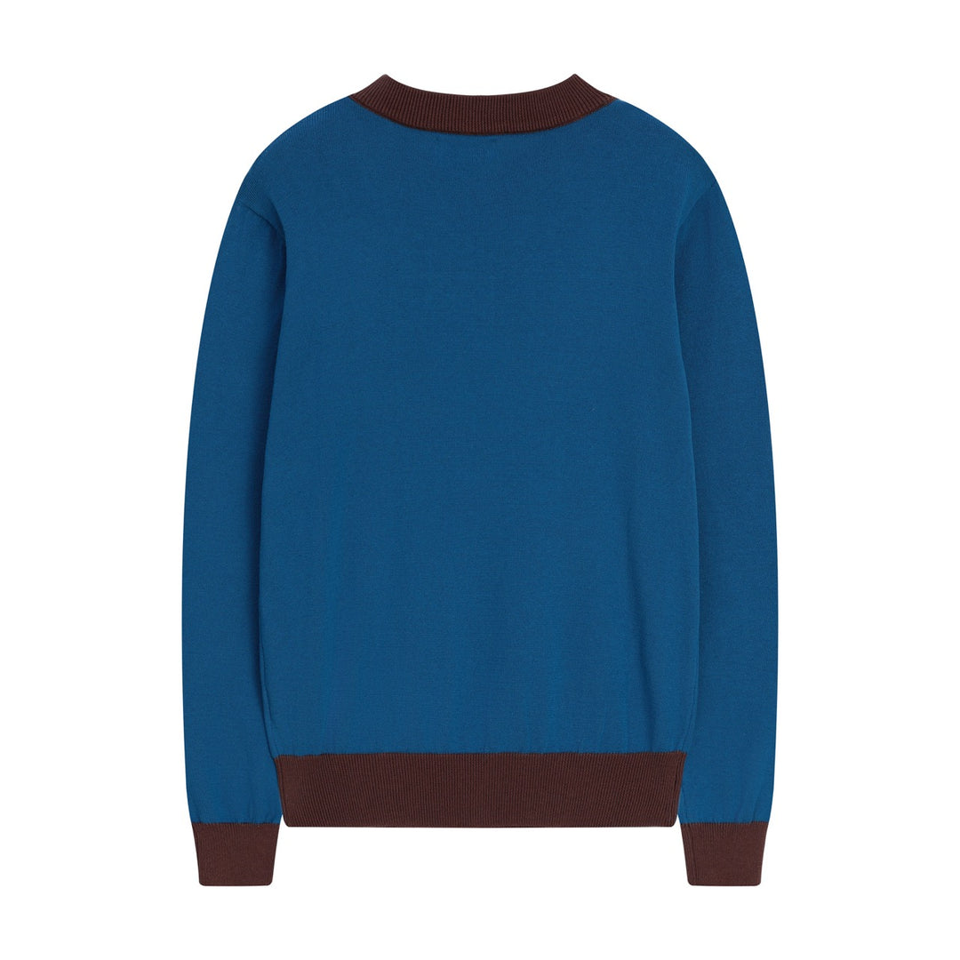 Women's vintage hummingbird embroidery knitwear