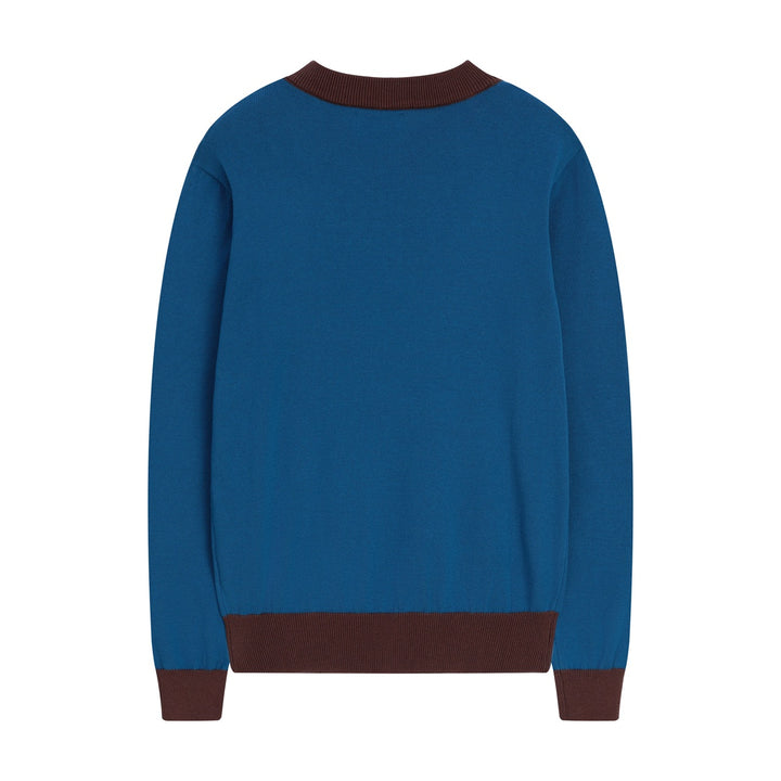 Women's vintage hummingbird embroidery knitwear