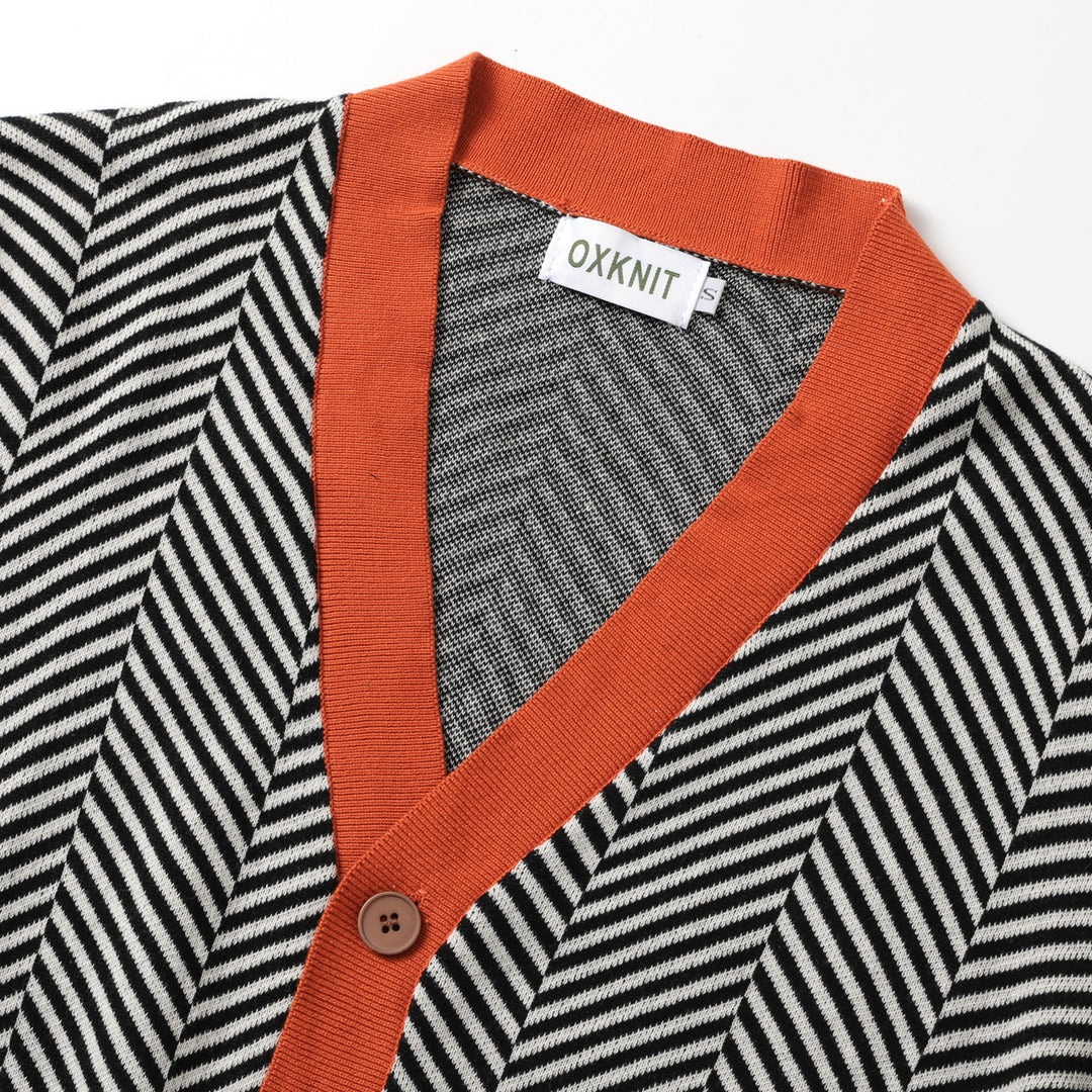 Heren 70s retro klassieke geruite streetwear Jacquard gebreid vest