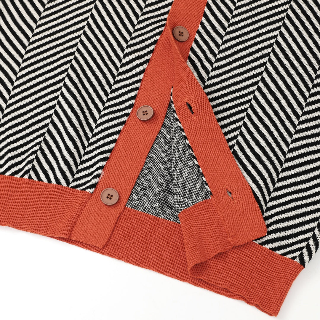 Heren 70s retro klassieke geruite streetwear Jacquard gebreid vest