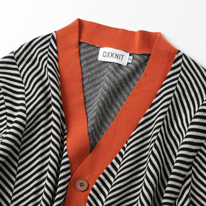 Heren 70s retro klassieke geruite streetwear Jacquard gebreid vest
