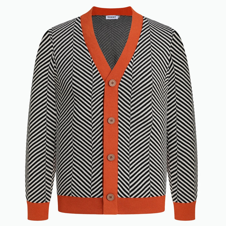 Heren 70s retro klassieke geruite streetwear Jacquard gebreid vest