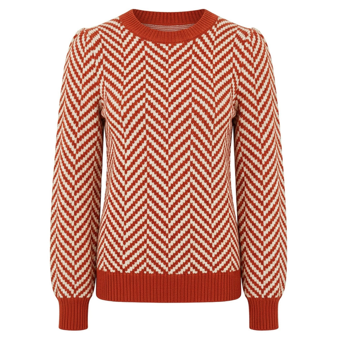 Pull jacquard vintage pour femme avec motif caniche, style streetwear