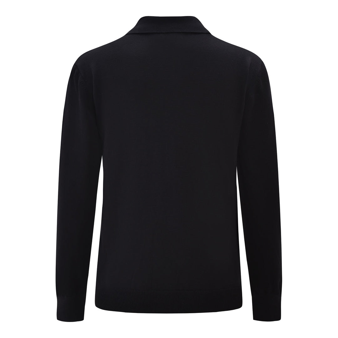 Men's Black Skull and Raven Knit Cardigan