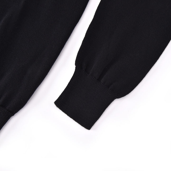 Men's Black Skull and Raven Knit Cardigan