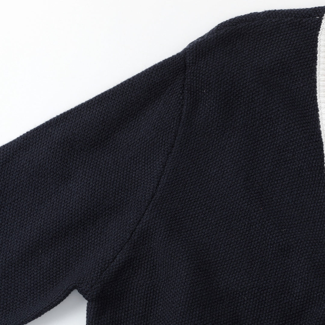 Herr 70-tals Amerikansk Retro Preppy Stil Jacquardstickad Kofta