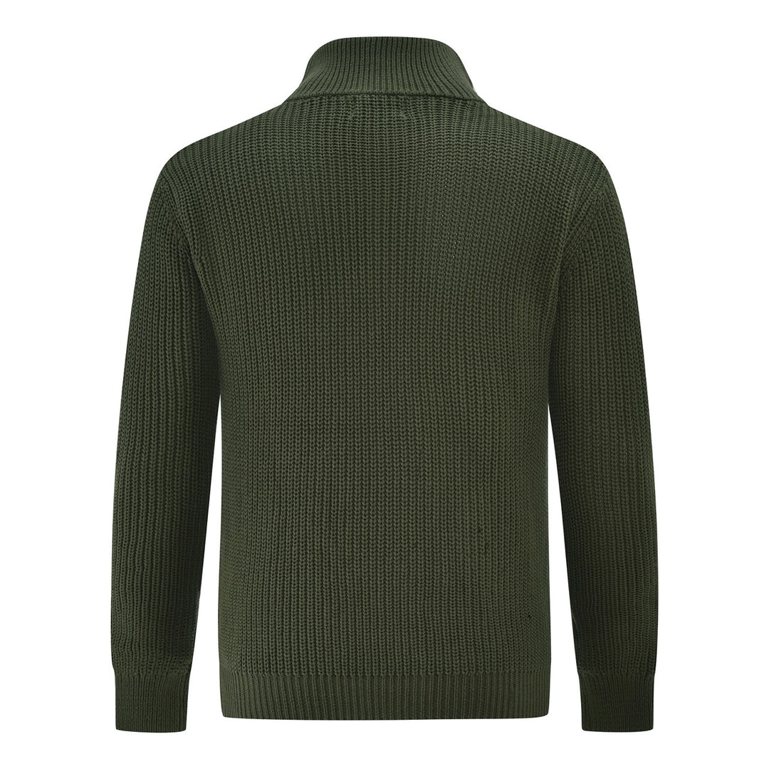 Cardigan en maille jacquard minimaliste pour homme, style britannique