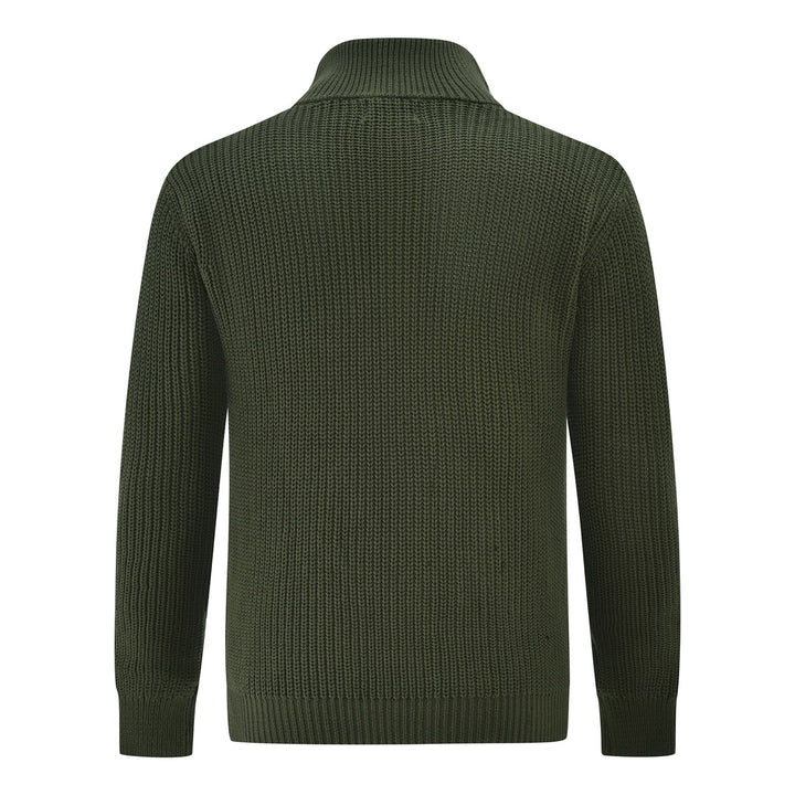 Cardigan en maille jacquard minimaliste pour homme, style britannique