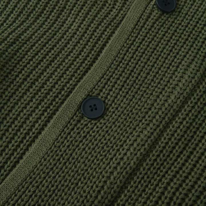 Cardigan en maille jacquard minimaliste pour homme, style britannique