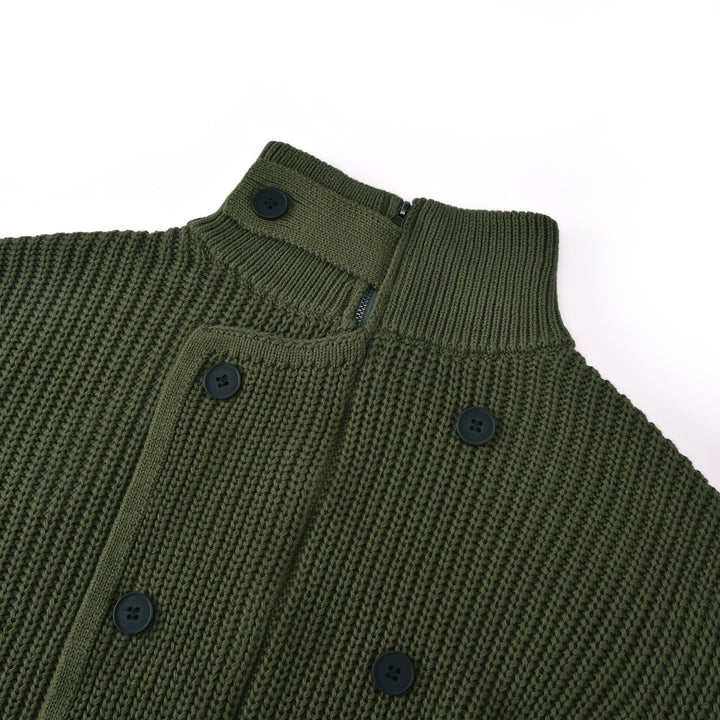 Cardigan en maille jacquard minimaliste pour homme, style britannique