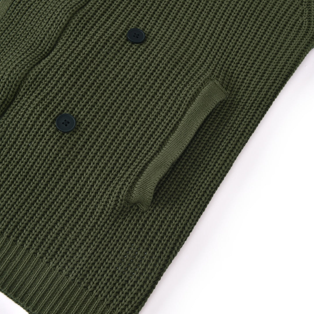 Cardigan en maille jacquard minimaliste pour homme, style britannique