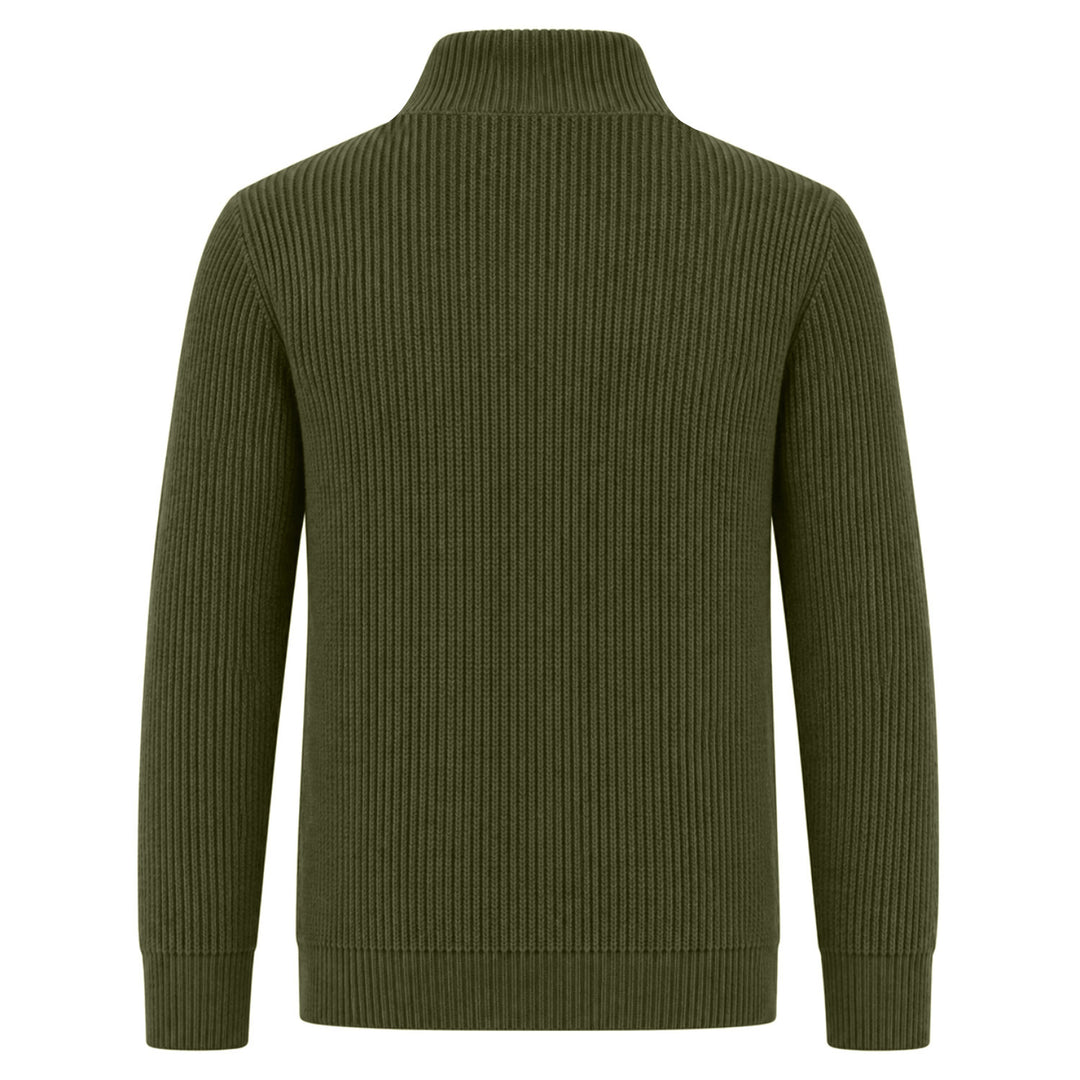 Men's Minimalist British-Style Jacquard Knit Cardigan