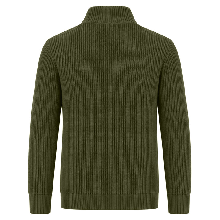 Men's Minimalist British-Style Jacquard Knit Cardigan
