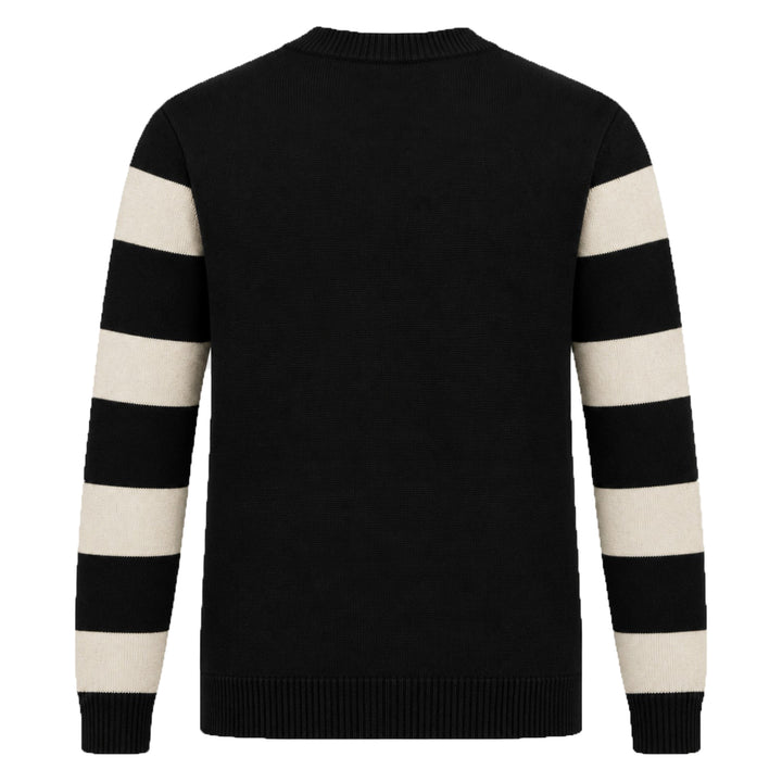 Men's Vintage Skull & Stripe Rock-Style Jacquard Knitwear
