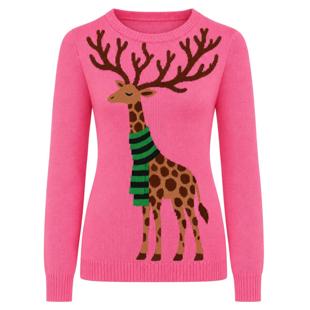 Damen Vintage Pudel Kunst Streetwear Jacquard Strickwaren