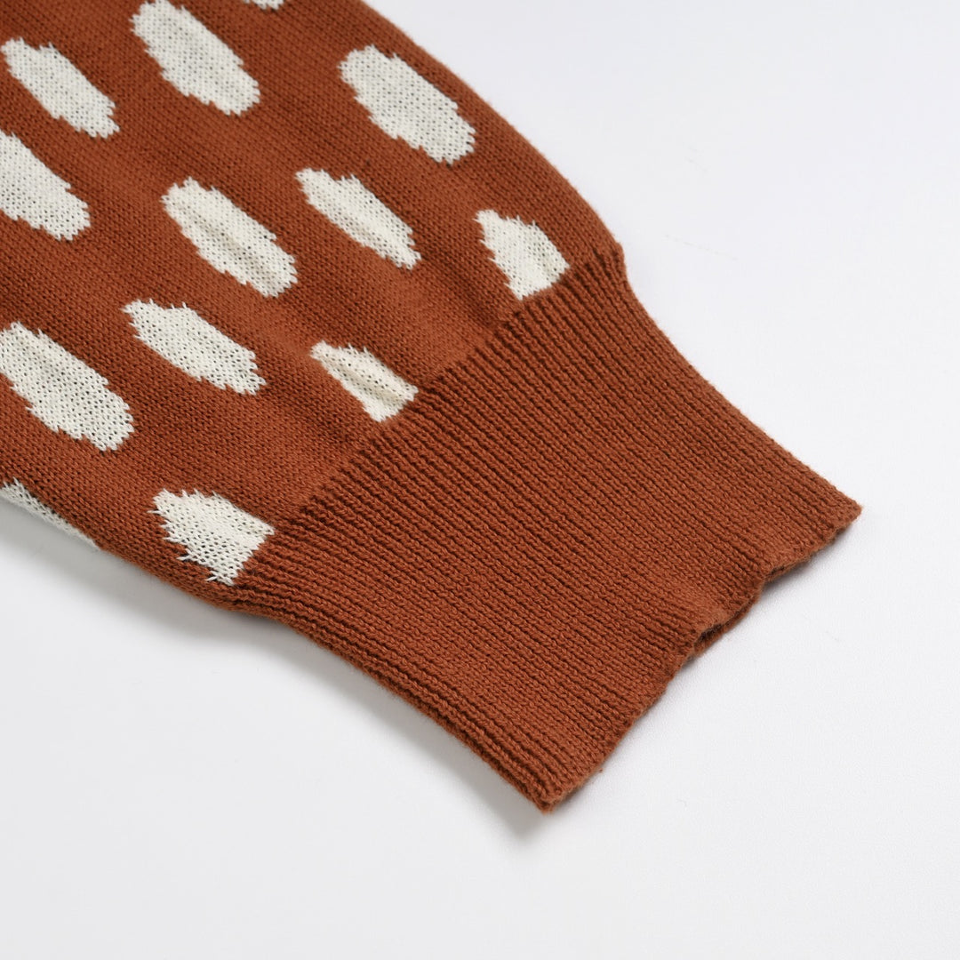 Malha Jacquard Vintage Feminina com Motivo de Dois Veados