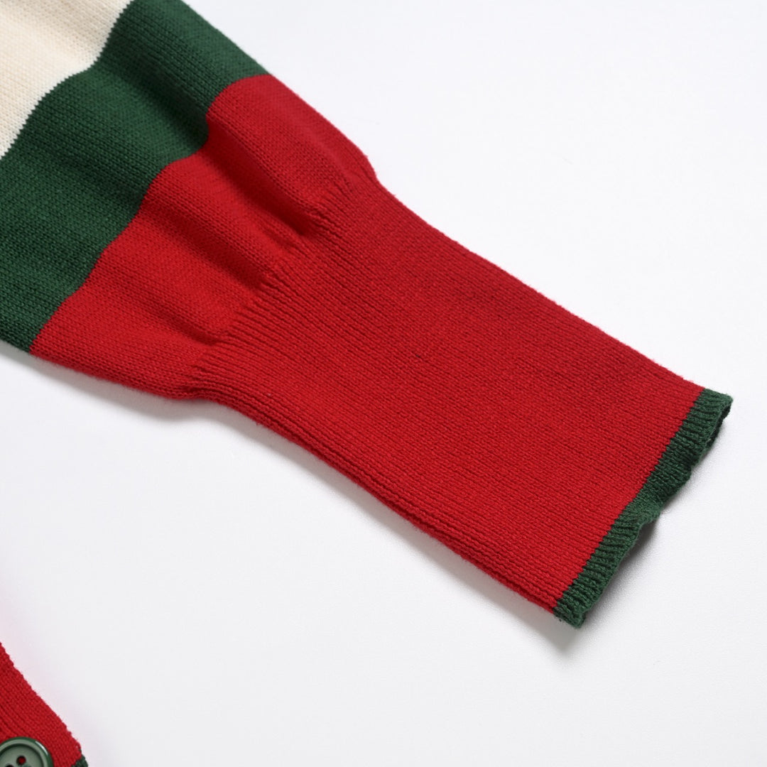 Women's Red Christmas Mug Jacquard Knit Sweater