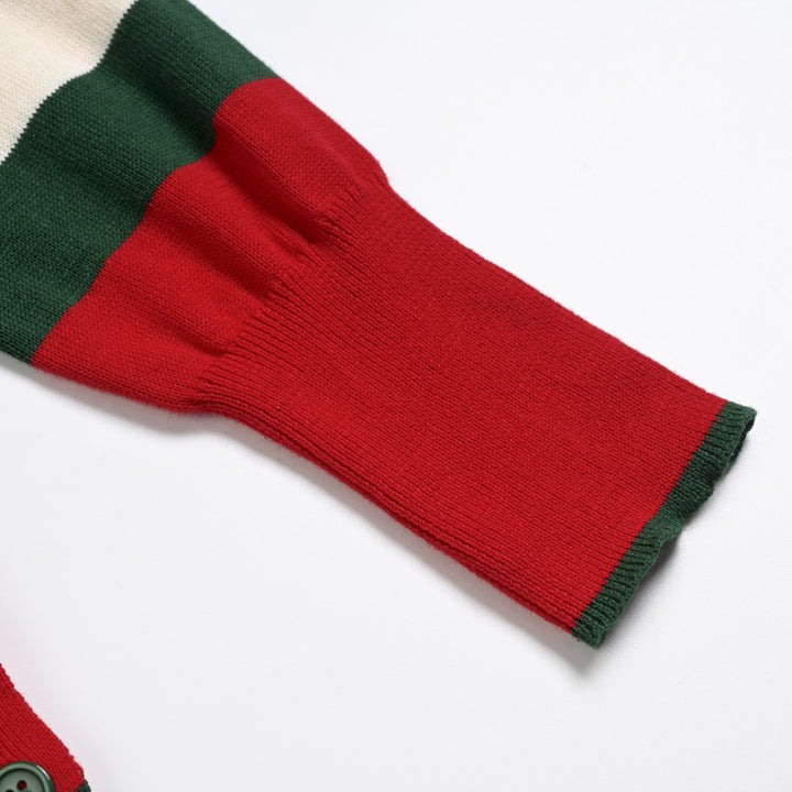 Women's Red Christmas Mug Jacquard Knit Sweater