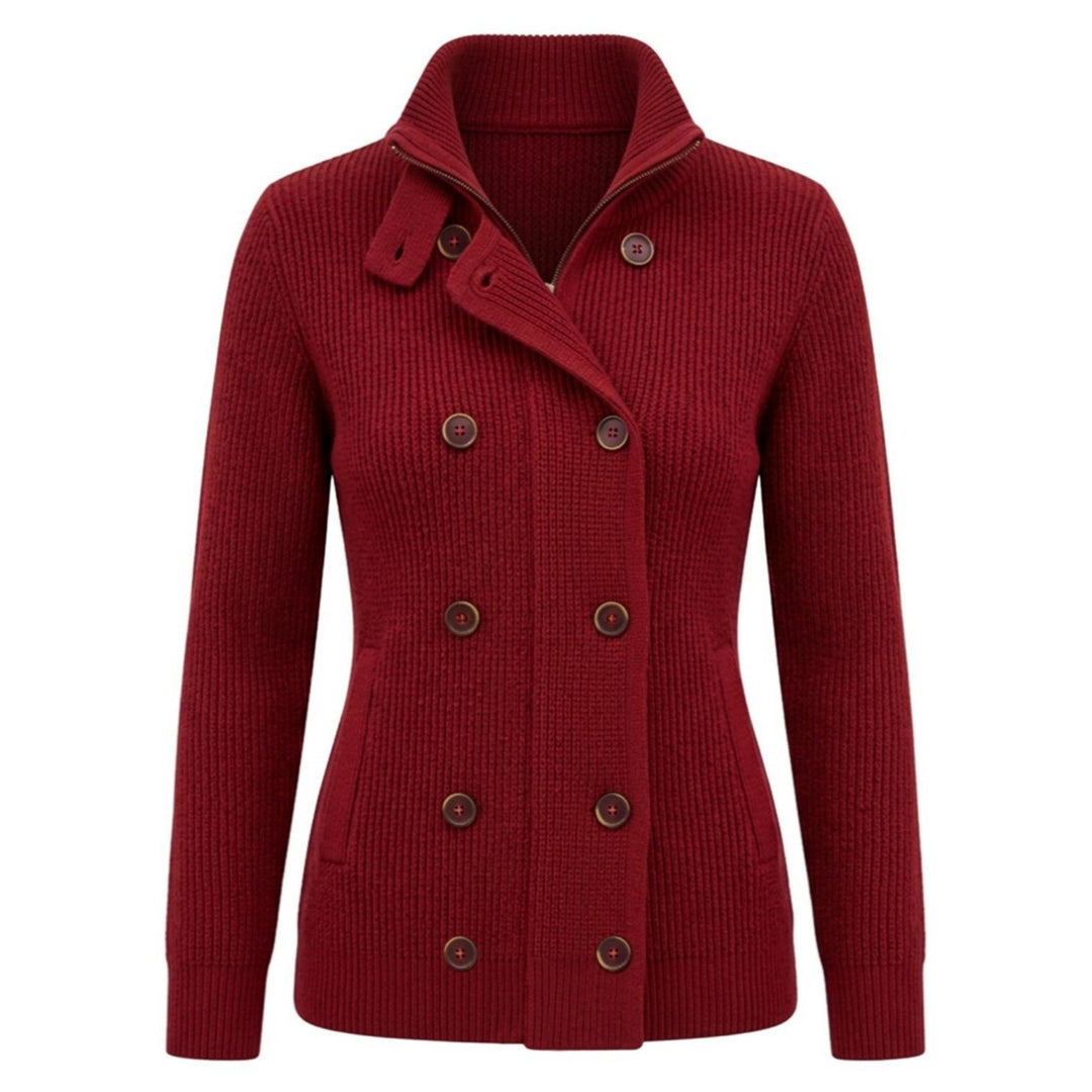 Cardigan de Malha Vintage Feminino com Bordado de Cactos e Planeta Verde