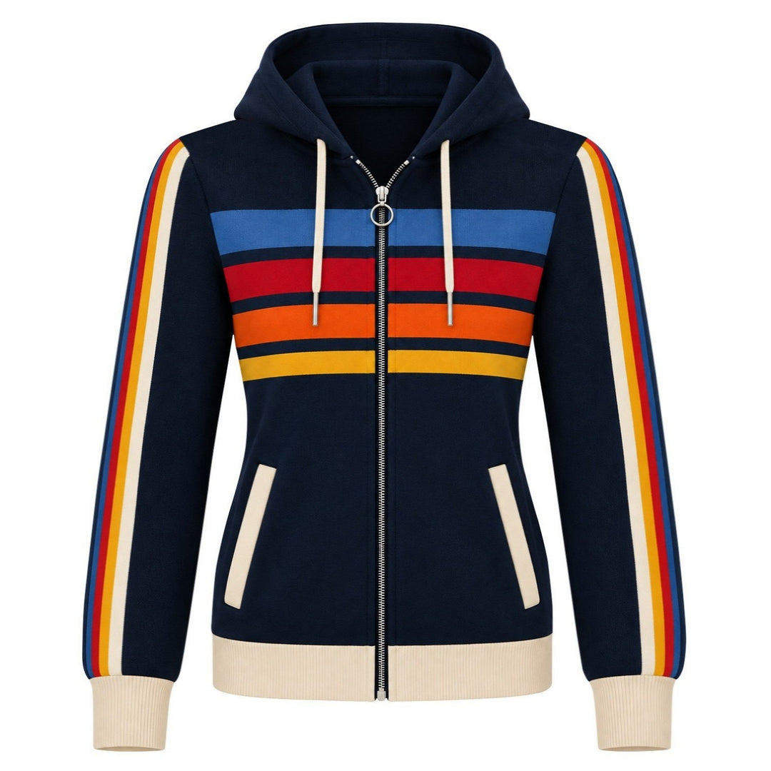 Dame Vintage-inspireret Jacquardstrik med Flagermus & Halvmåne