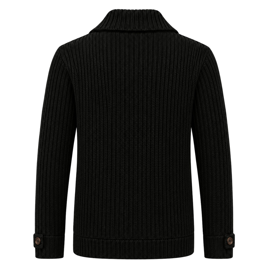 Cárdigan clásico de punto jacquard para hombre, inspirado en el estilo británico de los años 70