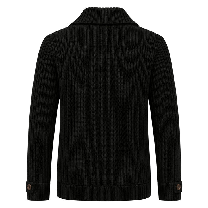 Cárdigan clásico de punto jacquard para hombre, inspirado en el estilo británico de los años 70