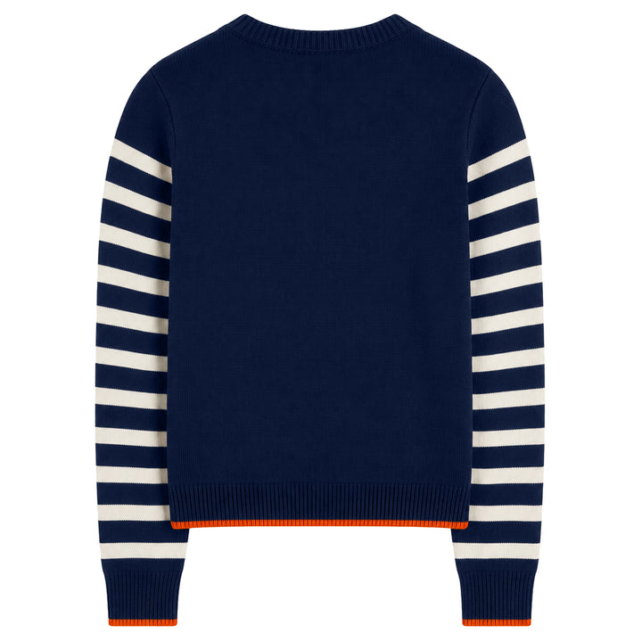 Dame Vintage Puddel Kunst Streetwear Jacquard Striktrøje