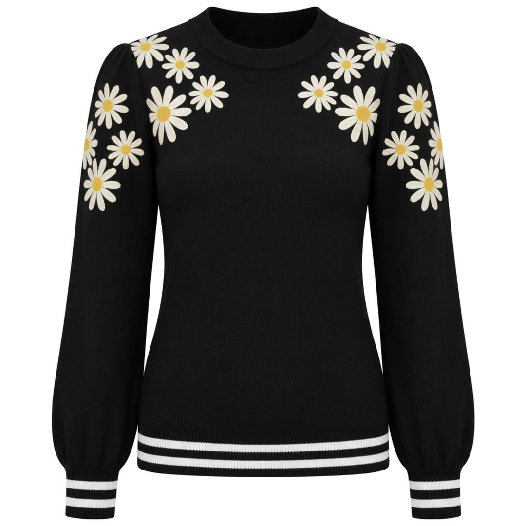 Dames Vintage Poedel Art Streetwear Jacquard Breisel