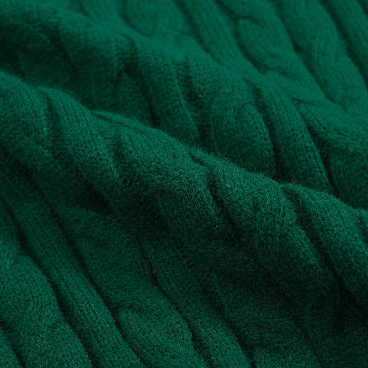 Women's Green Cable Knitted Sweater