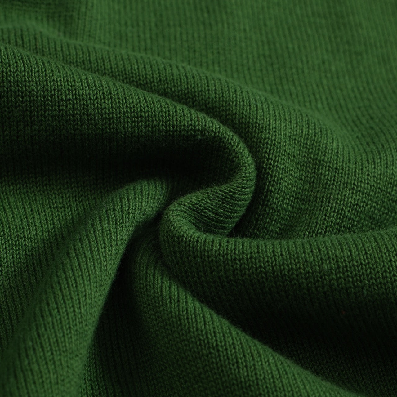 Men's Green Retro Square Contrast Color Knit Polo