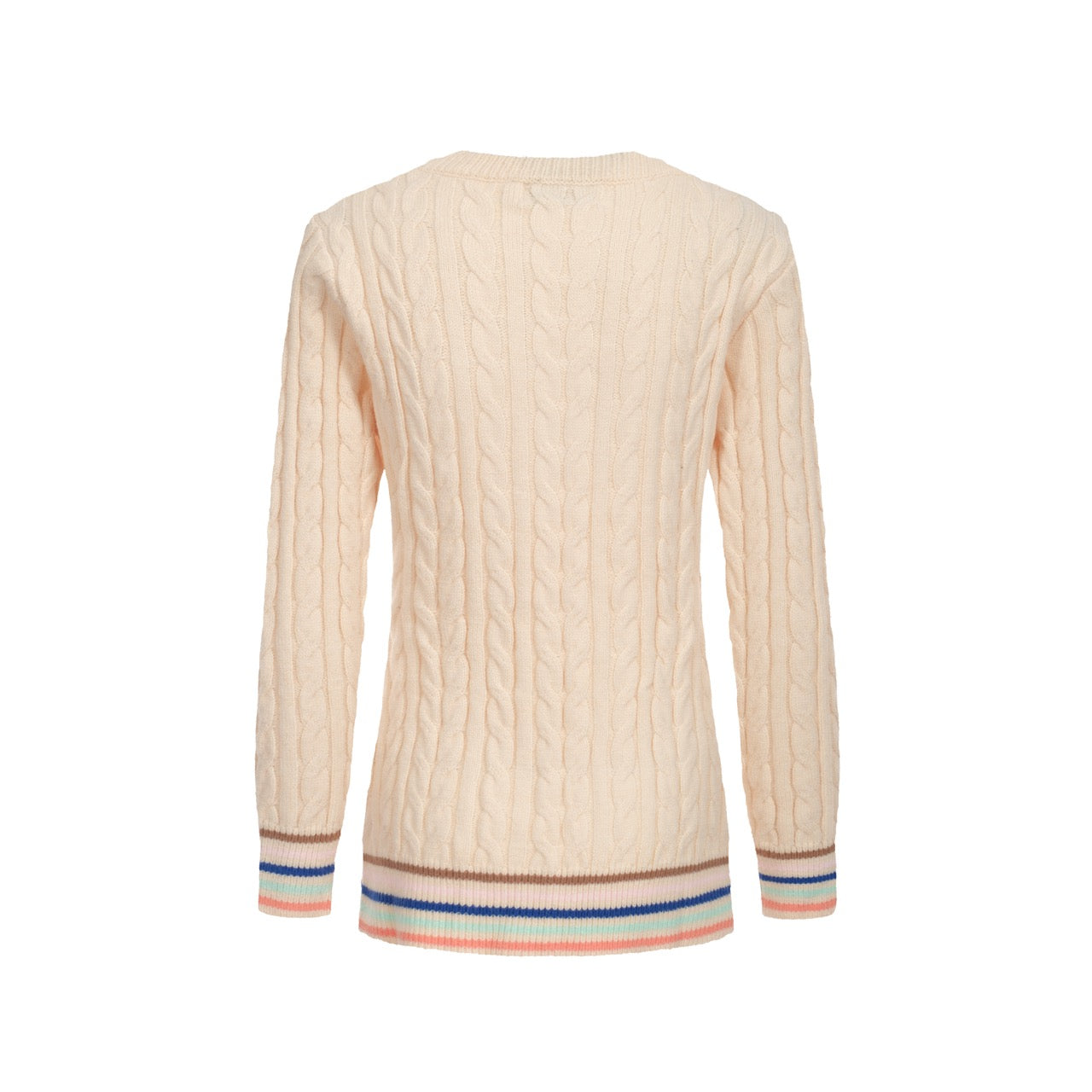 Women's Cream Cable Knitted Sweater