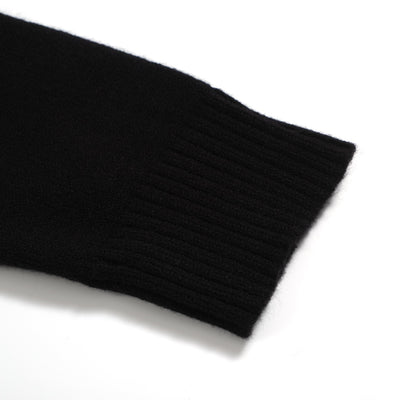 Μαύρο πουλόβερ με μακρυμάνικο στάμπα ουράνιο τόξο
