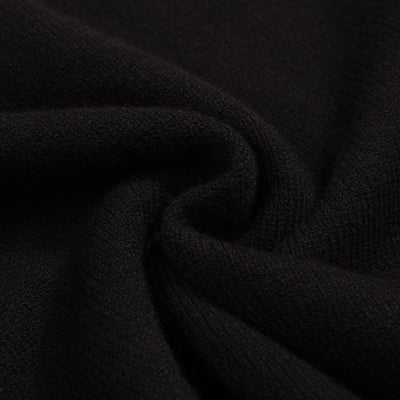 Men's Rainbow Chest Print Long Sleeves Black Sweater