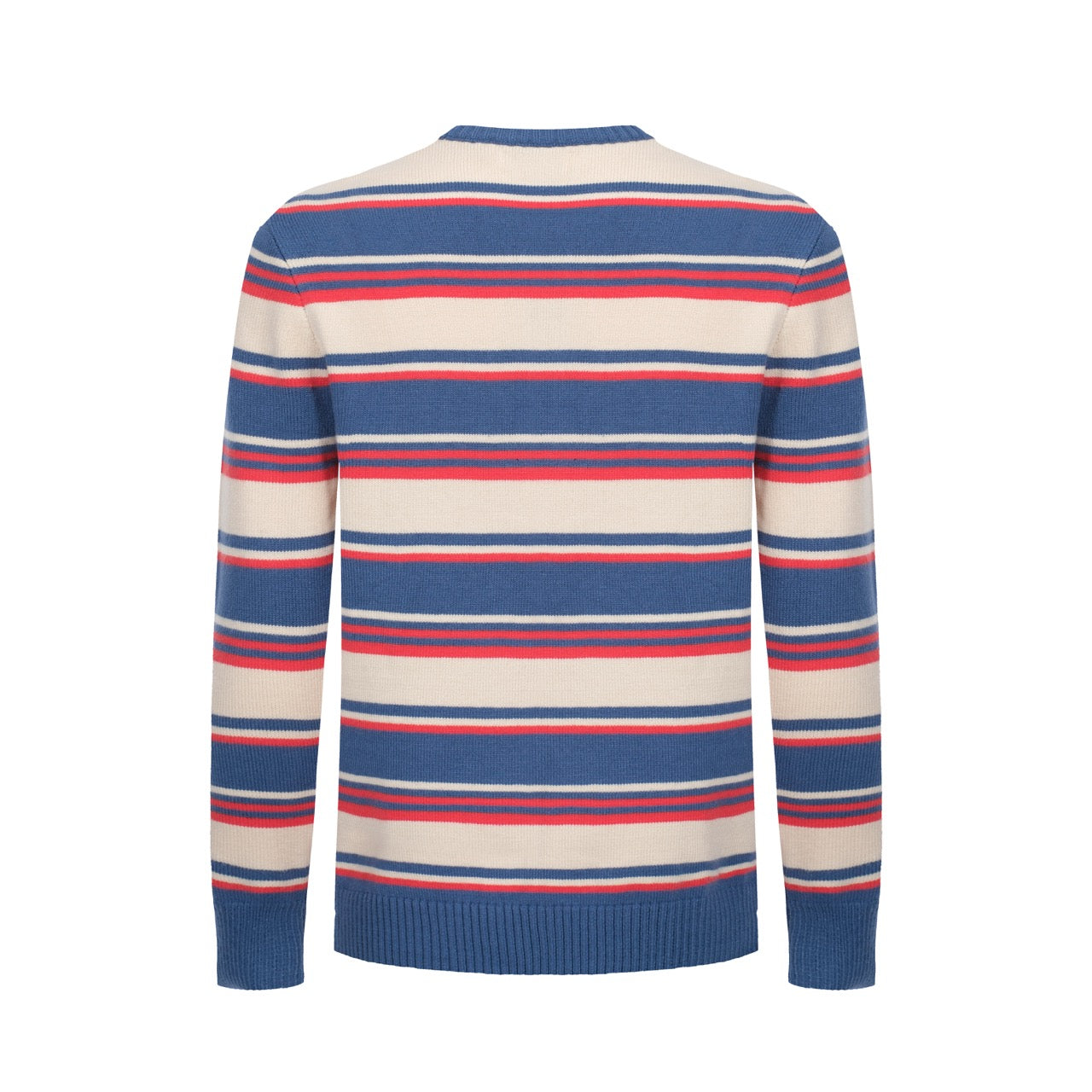 Men's Blue & Red Stripes Knitted Sweater