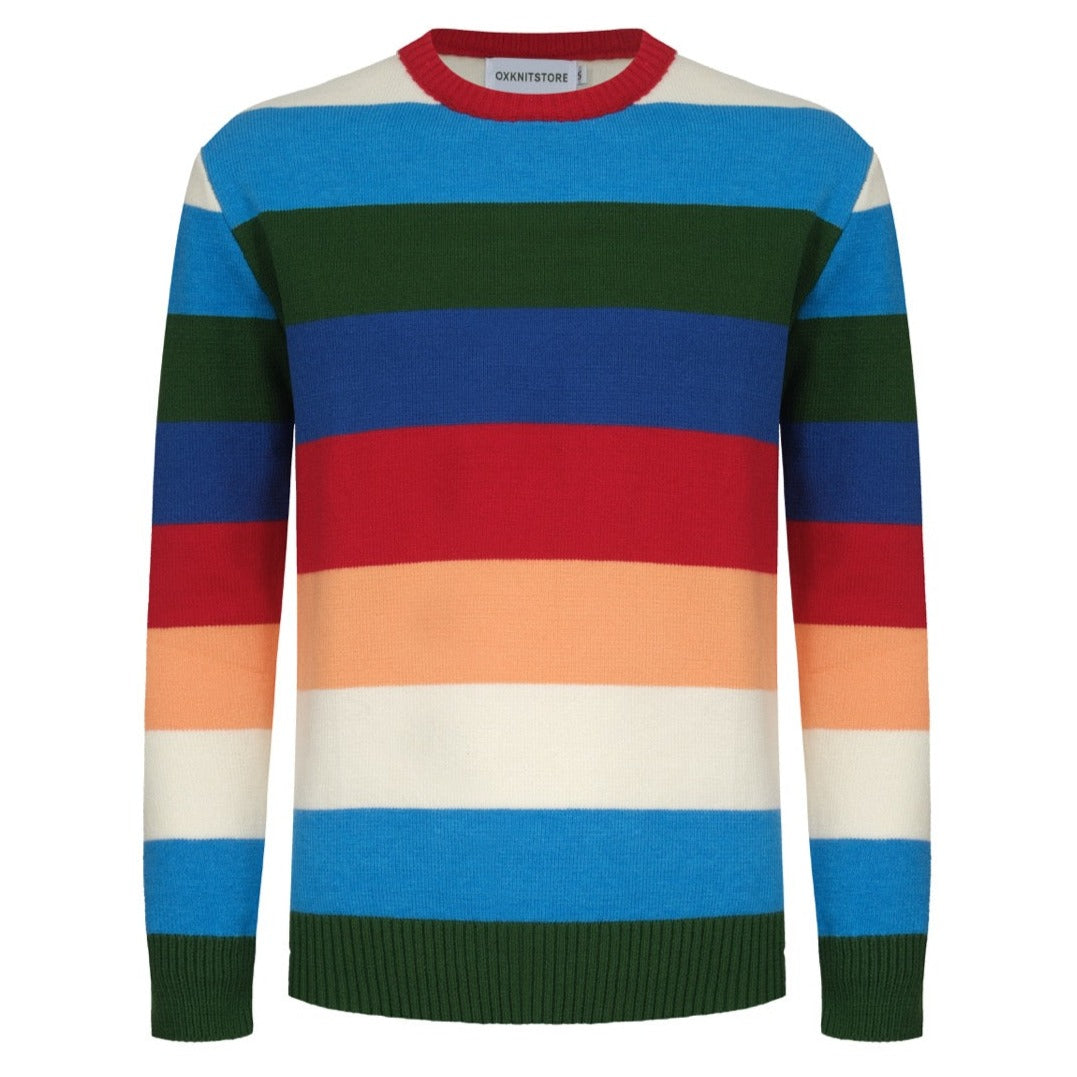 Men's Colors Retro Stripes Knitted Sweater
