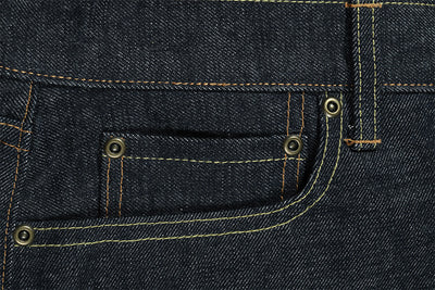 Men's retro casual raw denim straight jeans