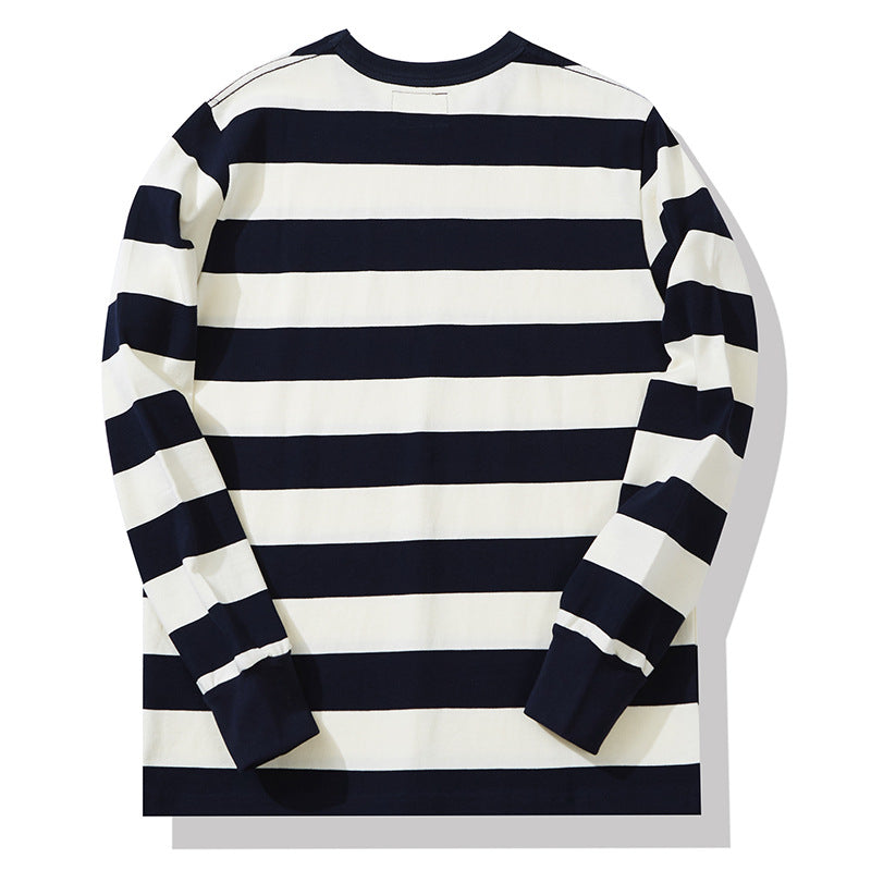 Black and white striped long sleeve mens hotsell