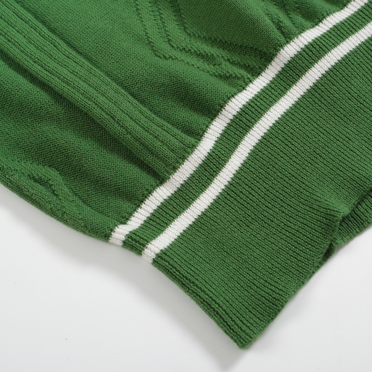 POLO EN MAILLE VERT 70S