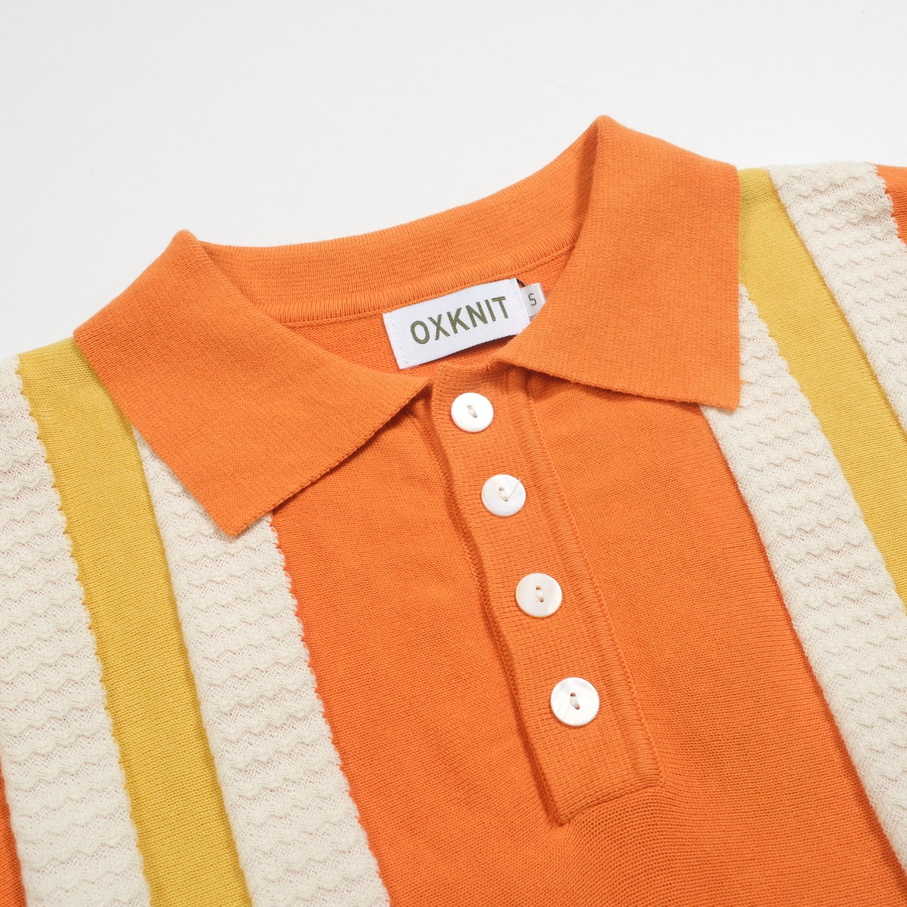 M L 70s Two Tone Henley Jersey Asymmetrical Details Color