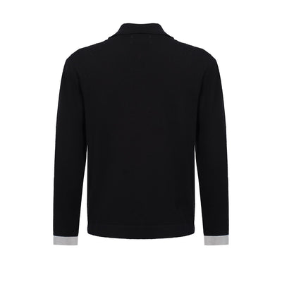 Men's Rockabilly Band Black Knit Cardigan