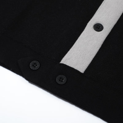 Men's Rockabilly Band Black Knit Cardigan